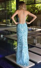 Vestido de graduación con detalles de lentejuelas