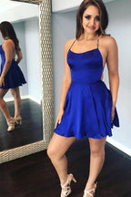 Princess Straps Short Prom Dress Burgundy Homecoming Dress PD318