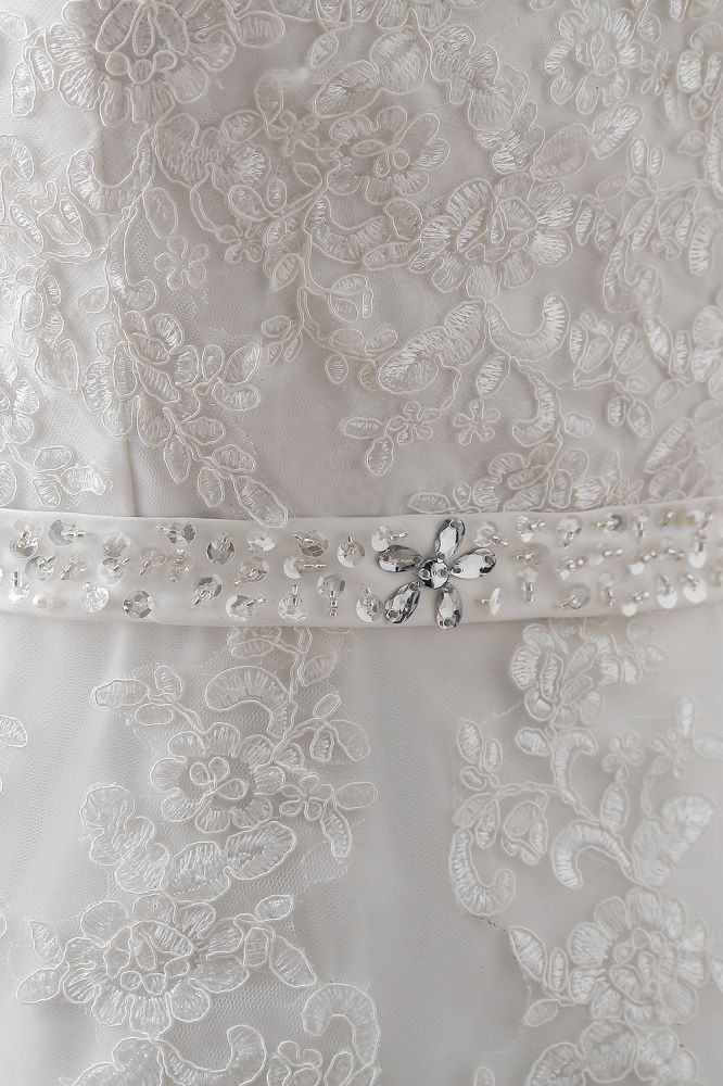 Vestido de novia de tul con escote en V estilo princesa, recién llegado, con encaje
