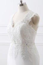Vestido de novia de tul con escote en V estilo princesa, recién llegado, con encaje