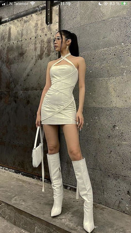 Vestido sexy mini para fiesta de bienvenida al 21 cumpleaños Y1034