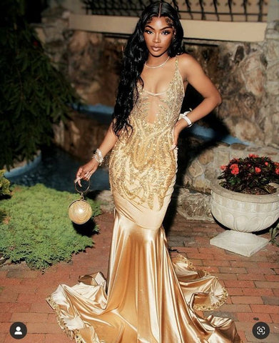 Robe sirène à paillettes, robe de soirée sexy Y777