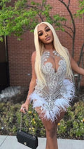 Vestido de fiesta de cumpleaños número 18 para chica negra, vestido de fiesta de lujo con cuentas Y959