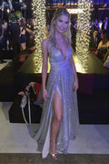 Vestido de fiesta de lentejuelas brillantes corte A, vestidos de noche formales Y1020