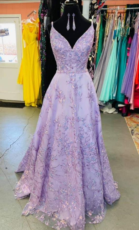 Robe de bal élégante à col en V et coupe trapèze, robe de soirée charmante Y1740