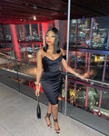 Vestidos de fiesta estilo tubo, atuendos para el 16 cumpleaños, vestido corto de club para chica negra Y642