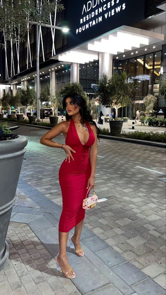 Robe moulante dos nu col V, robe de soirée sexy Y633