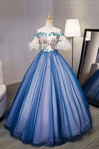 Vestido de gala largo para fiesta de quinceañera, vestido de noche, encantador vestido de graduación, vestido de graduación floral hecho a mano S4837