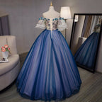 Vestido de gala largo para fiesta de quinceañera, vestido de noche, encantador vestido de graduación, vestido de graduación floral hecho a mano S4837