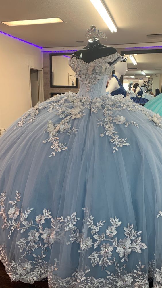 Vestido de baile de gala azul corte A, vestido de noche S26911