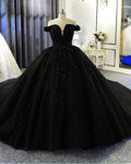 Robe de bal à épaules dénudées, robe de mariée ornée de perles S26664