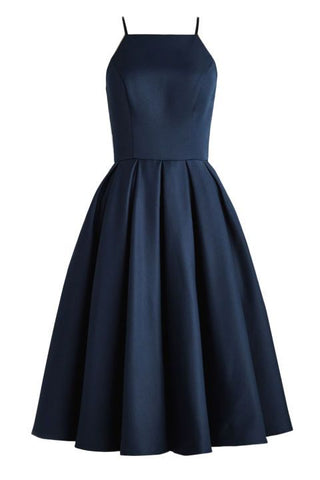 Robe courte à fines bretelles spaghetti pour bal de promo, robe courte mignonne pour cocktail, robe courte pour soirée scolaire S5747
