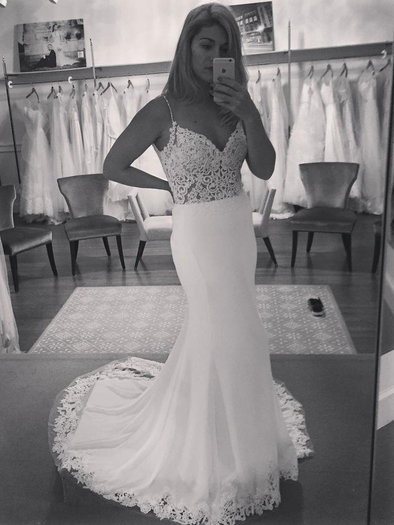 Baoleely V Neck Mermaid Wedding Dresses Lace Appliques Boho Wedding Dress Backless Sexy robe de mariee vestido de casamento