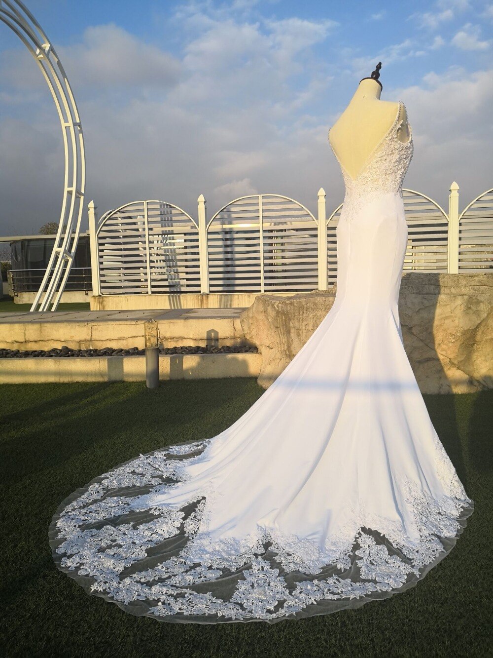Baoleely V Neck Mermaid Wedding Dresses Lace Appliques Boho Wedding Dress Backless Sexy robe de mariee vestido de casamento
