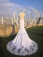 Baoleely V Neck Mermaid Wedding Dresses Lace Appliques Boho Wedding Dress Backless Sexy robe de mariee vestido de casamento