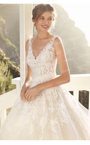 Vestido de novia Baoleely, lujoso, sexy, con escote en V, cola de corte, espalda descubierta, estilo princesa, talla personalizada.