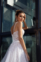 Baoleely Vintage Mermaid Wedding Dress Sexy Sweetheart Lace Appliques 2 in 1 Bridal Dress Detachable Skirt Wedding Gowns