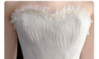 Baoleely Vestido De Noiva New Front Short Long Back Strapless Wedding Dress Sweet Bride Dress With Train Custom Made Wedding Gown L