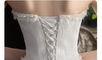 Baoleely Vestido De Noiva New Front Short Long Back Strapless Wedding Dress Sweet Bride Dress With Train Custom Made Wedding Gown L