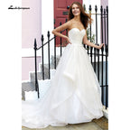 Baoleely vestido noiva  Simple Sweetheart Pleats Off the Shoulder Bride Wedding Dresses Charming Elegant robe de soirée de mariage