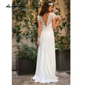 Baoleely Western Country Wedding Dresses  Lace Chiffon Modest Long Bohemian Bridal Gowns Plus Size Robe de mariée en dentelle