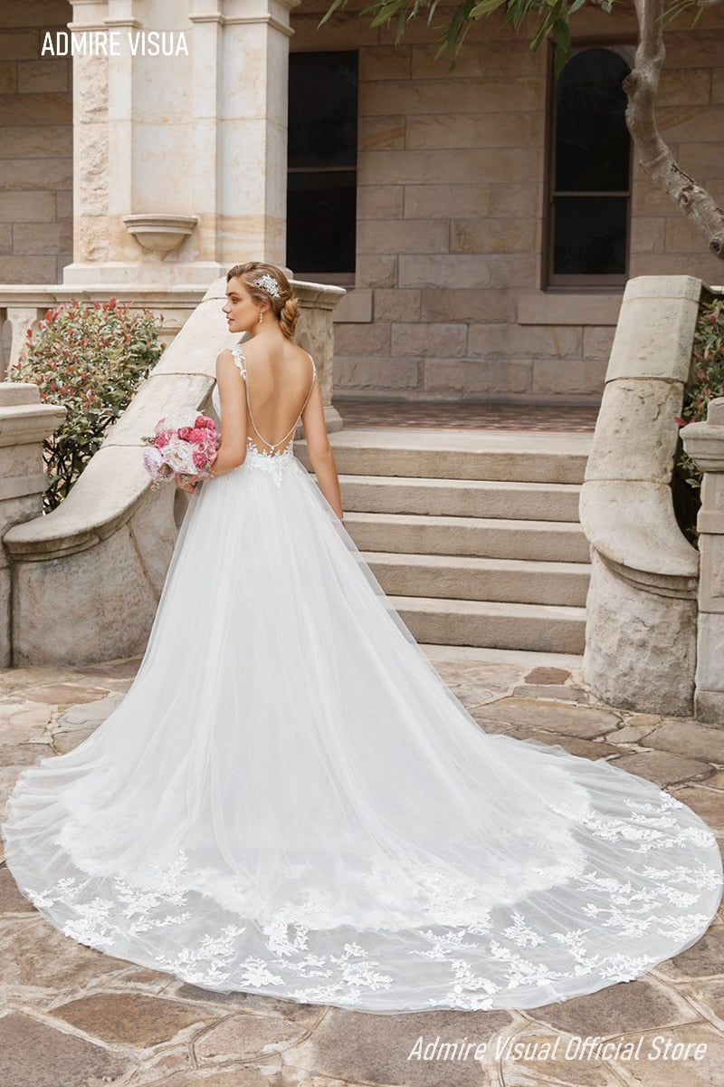 Baoleely Wedding Dress Mermaid Lace Sweetheart Neckline Spaghetti  2 in 1 Backless With For Party Plus Size Bride Gown Vestidos De Novia