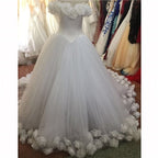 Pink Cloud Flower Rose Wedding Dresses Bridal Gown Wedding Gown HA2003