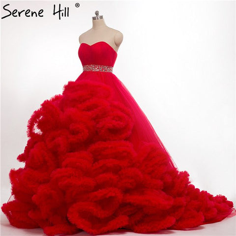 Vestido de novia para embarazadas, nube esponjosa, cristal, burdeos, vestido de novia HA2004