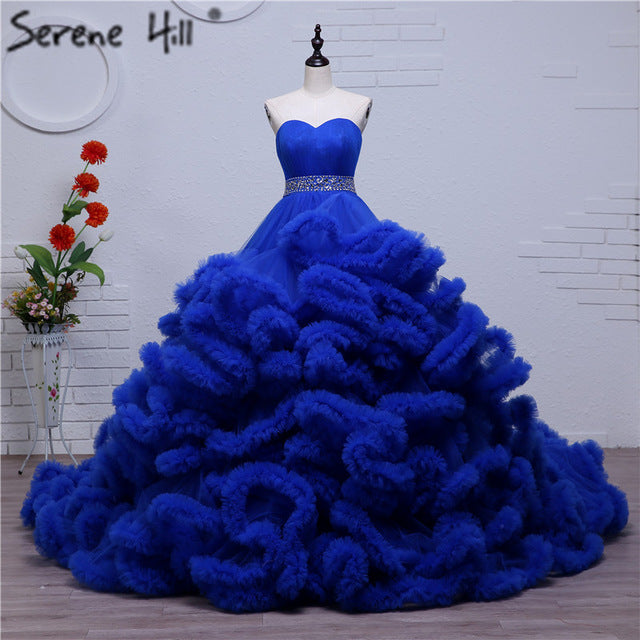 Pregnant Bridal Gown Fluffy Cloud Crystal Burgundy Cloud Wedding Dresses HA2004