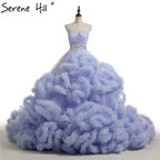 Pregnant Bridal Gown Fluffy Cloud Crystal Burgundy Cloud Wedding Dresses HA2004