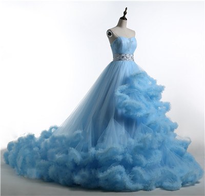Pregnant Bridal Gown Fluffy Cloud Crystal Burgundy Cloud Wedding Dresses HA2004