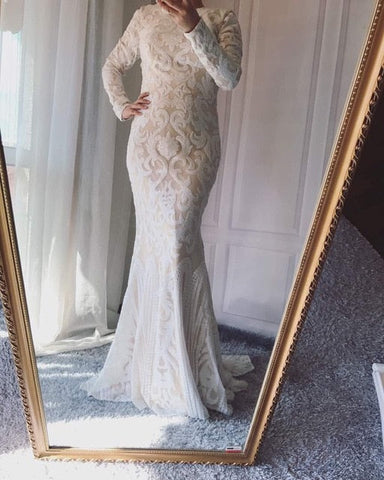 Vestido de noche largo de sirena musulmán en oferta LA6196