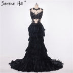 Mermaid Wedding dress Feather Ruffles Organza Full Ruffles Bride dress HA2006