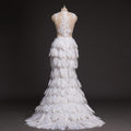 Mermaid Wedding dress Feather Ruffles Organza Full Ruffles Bride dress HA2006
