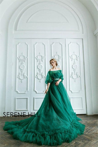 Robe de mariée longue traîne pour femme enceinte, photographie HA2005