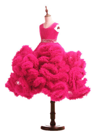 Robes de concours de beauté pour filles, en solde, sans retour, sans remboursement, sur mesure, style nuage, HTA0001