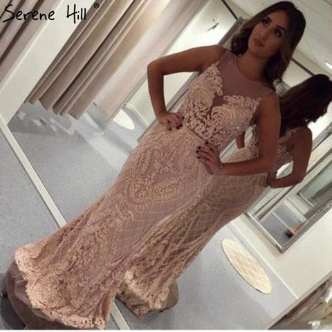 On Sale No Return No Refund Sale Mermaid Elegant Hand Craft Evening Gowns Pearls Crystal LA6238