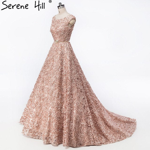On Sale no return no refundSale Elegant Tulle Evening Dress Sleeveless Small Flowers Evening Gowns HA2064
