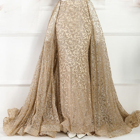 Robe de soirée sirène luxueuse à paillettes, manches longues, avec traîne, en solde, sans retour ni remboursement, modèle 2025 LA6326