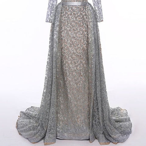 Robe de soirée sirène luxueuse à paillettes, manches longues, avec traîne, en solde, sans retour ni remboursement, modèle 2025 LA6326