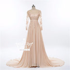 On Sale No Return No Refund Gray Beading Crystal Formal Long Sleeve Evening Dress HA2097