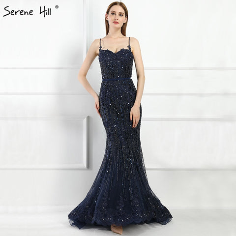 En oferta. Sin devoluciones ni reembolsos. Vestidos de noche elegantes de encaje estilo sirena para fiestas nocturnas LA6105