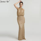 Mermaid Evening Dresses Beading Pearls  Glitter  Evening Gown LA6460