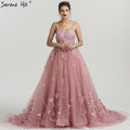 Perspective Backless Evening Dresses Appliques Beading Sequined Photography HA2161
