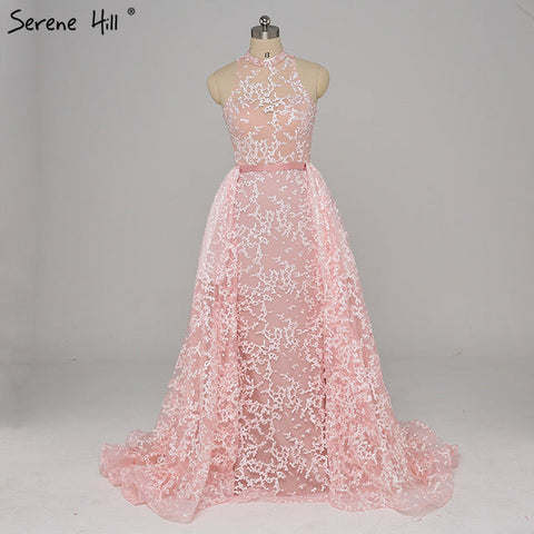 En solde, aucun retour ni remboursement. Robe de soirée sexy en dentelle rose de Dubaï, robe de soirée sirène LA6282