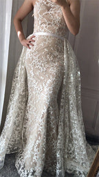 On Sale no return no refundSale Pink Lace Dubai Designer Sexy Evening Dresses Mermaid Evening Gown LA6282