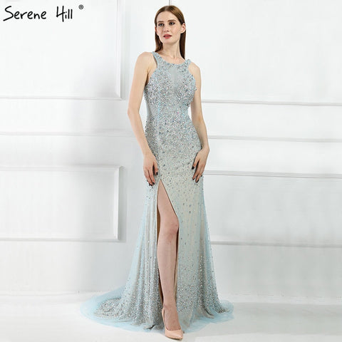 En oferta, sin devoluciones ni reembolsos. Vestidos de noche de sirena con lentejuelas y pedrería. Elegantes vestidos de noche LA6195