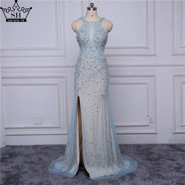 On Sale no return no refundSale Mermaid Evening Dresses Sequined Beading Elegant Evening Gowns LA6195