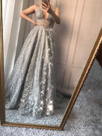 On Sale no return no refund Sale Deep-V Sexy Tulle Evening Dresses  Evening Gowns LA6251