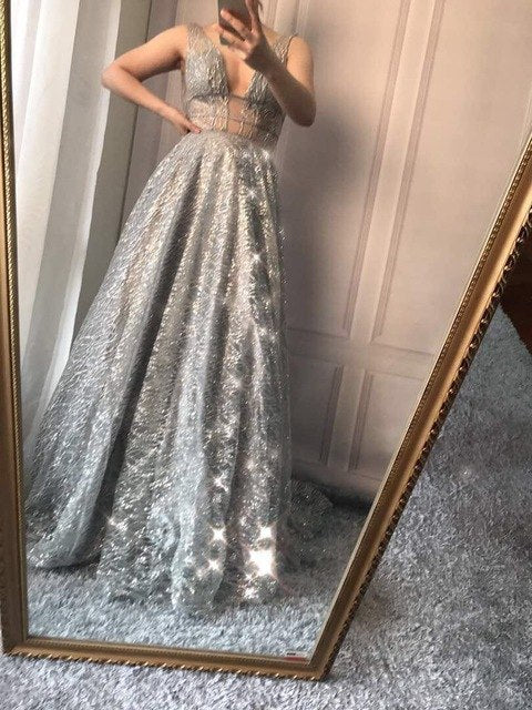 On Sale no return no refund Sale Deep-V Sexy Tulle Evening Dresses  Evening Gowns LA6251